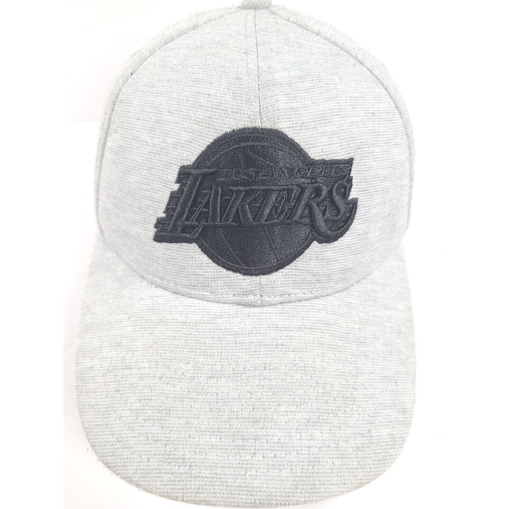 Ultra Game‎ NBA Los Angeles Lakers Fitted Hat Mens Gray Heather Embroidered Cap - Picture 2 of 9